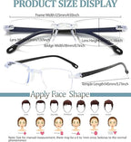 Adaptive Rimless Reading Glasses – Lightweight Everyday Vision Support BUY 1 GET 2 FREE